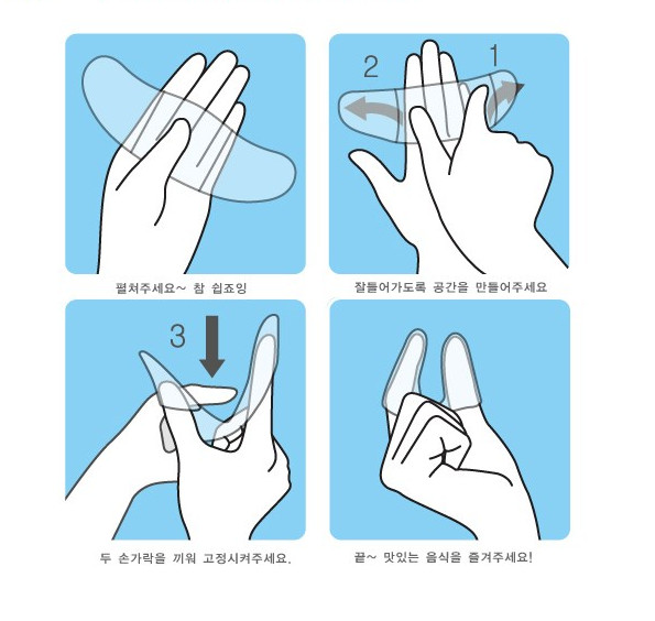 Finger Nap Sanitary Disposable Clear Glove Hamburger Donut Pizza Chicken 500pcs gallery