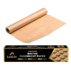 LuxLiv® Unbleached Brown Parchment Paper Roll – Natural 1ft x 164ft,
