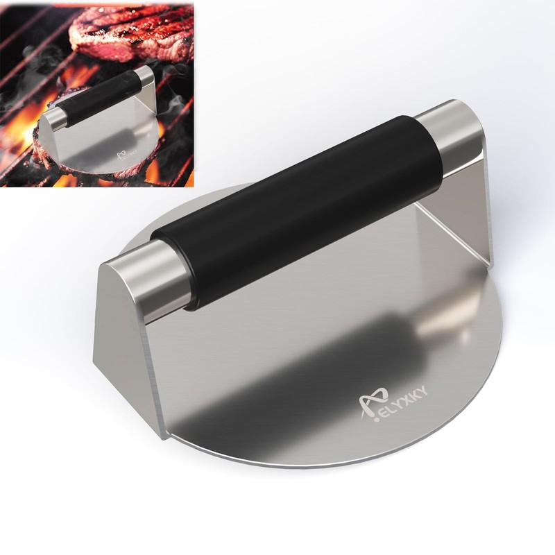 5.5 Inch Burger Press, Food Grade 304 Stainless Steel Hamburger Patty Maker w... gallery