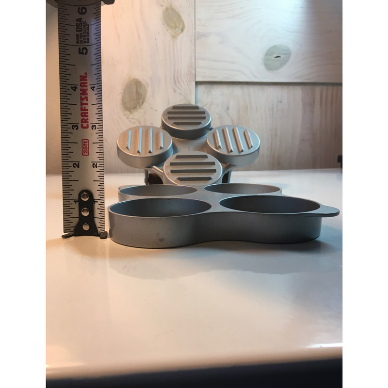 Williams Sonoma Hamburger Hand Press Mini Slider 4 2oz Patties Aluminum Teak gallery