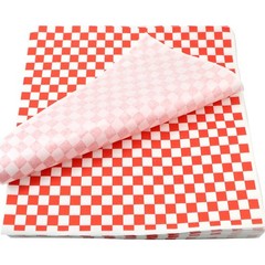 Oomcu 200 Sheets Red and White Checkered Dry Waxed Deli Large, Red/White