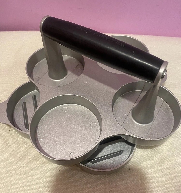 Williams -Sonoma? Mini Slider BURGER PRESS 4 -Hole EUC gallery