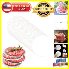 Versatile 4 Inch Non-Stick Patty Papers – 100 Sheets for Kitchen Efficiency