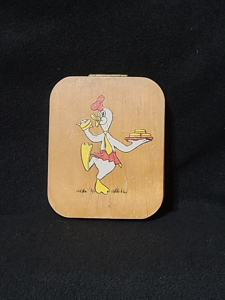 Vintage Wood Hamburger Press Mold Double Sided Mid Century Kitchen Decor RARE gallery