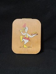Vintage Wood Hamburger Press Mold Double Sided Mid Century Kitchen Decor RARE