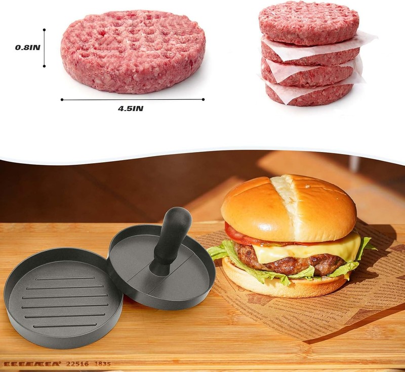 Burger Press 200 Patty Papers Aluminum Burger Press Patty Maker Meat Beef Cheese gallery