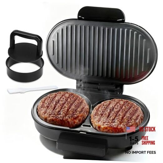 FineMade Maker, Breakfast Sandwich Maker, Burger Press Patty Double Mini Grill