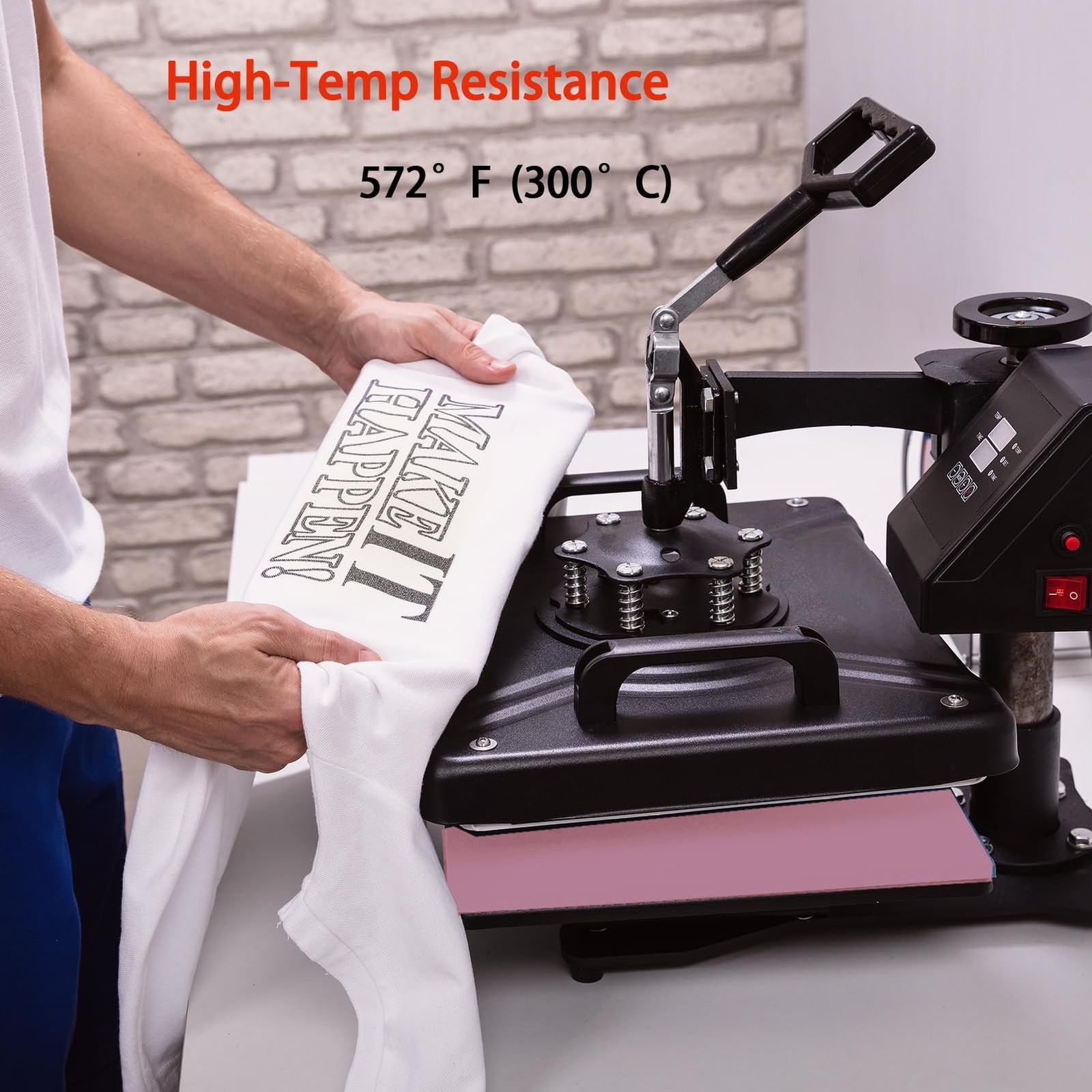 Silicone Heat Press Mat 15x15 Inch, Heat Resistant & Fireproof, Double Sided ... gallery