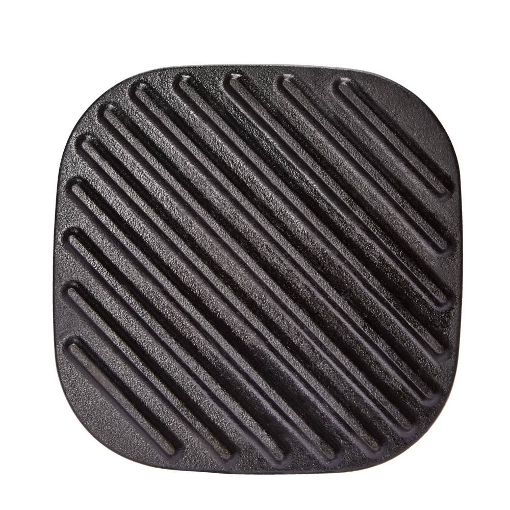 PADERNO Signature Pre-Seasoned Cast Iron Panini & Burger Grill Press, Black, 19. gallery