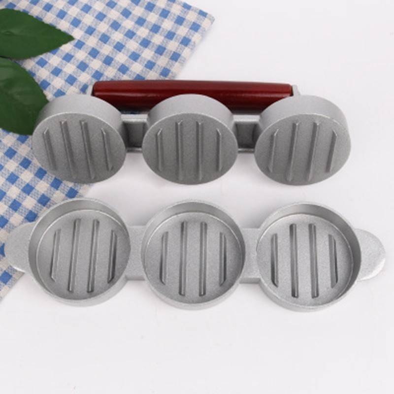 Hamburger Presses Nonstick 3 Slot Small Burger Patties Triple Beef9996 gallery