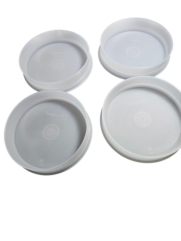 Tupperware Hamburger Patty Press Set w/ Freezer Containers Round Burger Maker... gallery