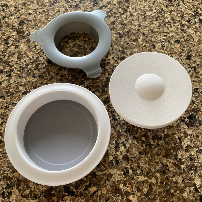 Pampered Chef Burger and Slider Press # 1174 Uniform Burgers White/Gray EUC gallery