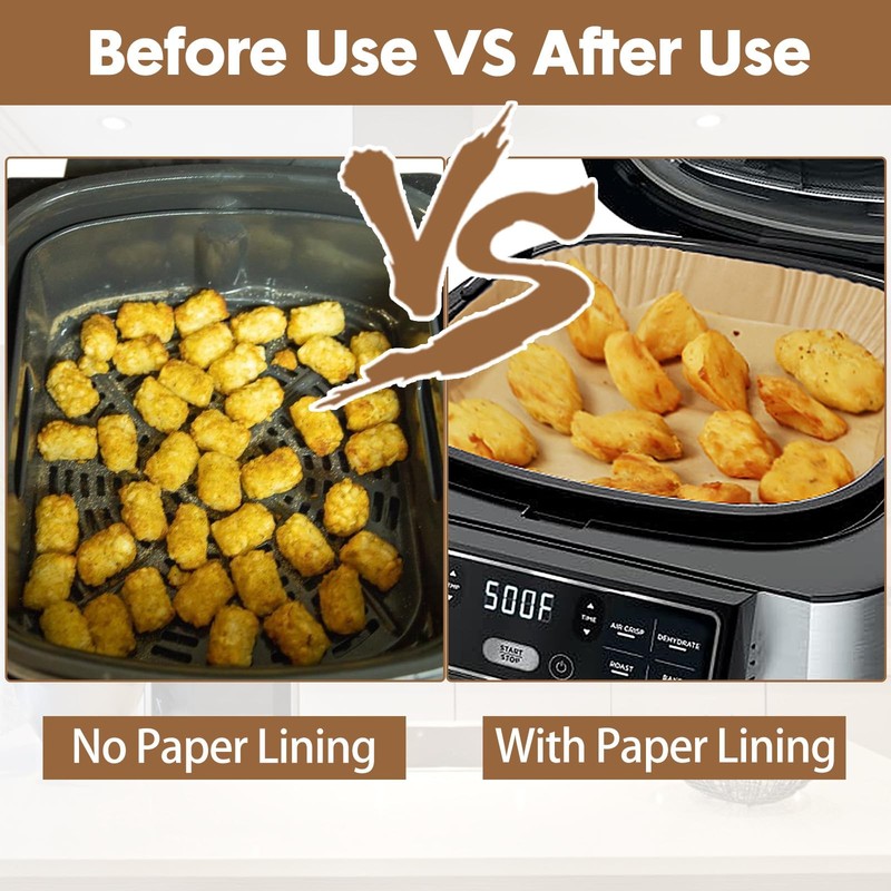 Air Fryer Disposable Paper Liner for 9IN-Square-125pcs, 9IN-Square-125pcs gallery