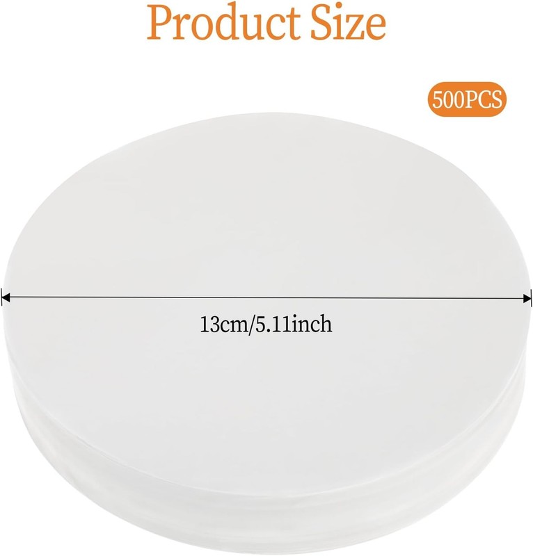 500 Pcs 5 Inches Hamburger Patty Paper Round, Parchment Burger Papers Non Stick, gallery
