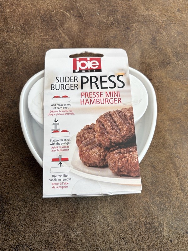 Joie Slider Burger Press Red Mini Hamburger Patty Maker Dishwasher Safe BPA-free gallery