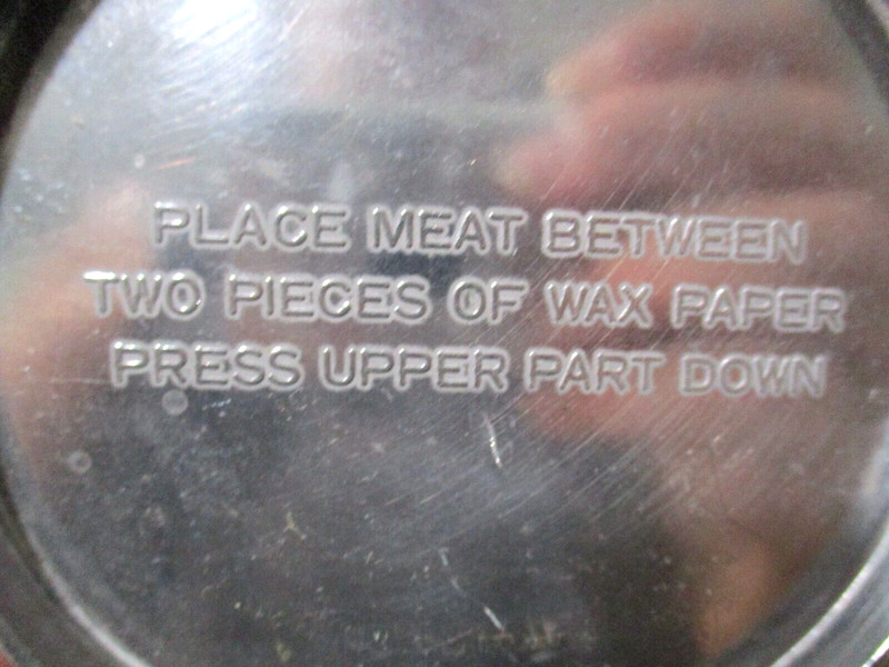 Hamburger burger meat press aluminum single burger manual press double sided cow gallery