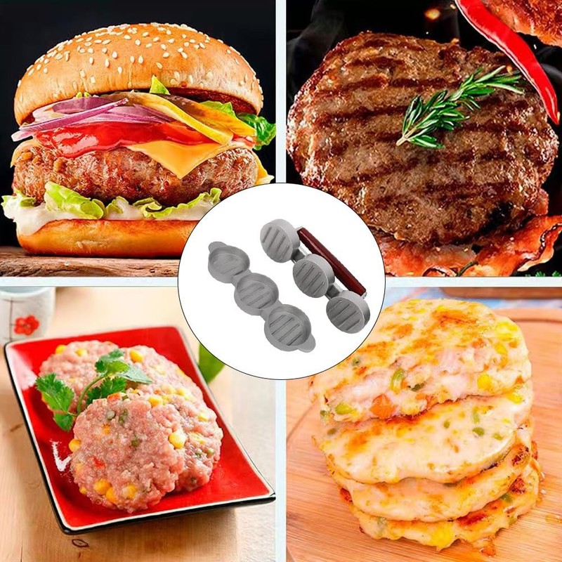 Mini Burger Press Small Meat Patty Maker Round Shape Hamburger BBQ gallery