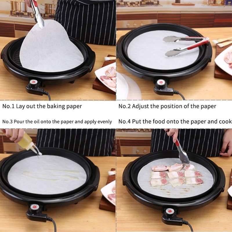 Baking Parchment Circles, Set of 100, 9 Inch Non Stick 9inch-100pcs, White gallery