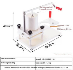 New Hand-Press Stainless Steel Hamburger Patty Maker Hamburger Shaping Machine