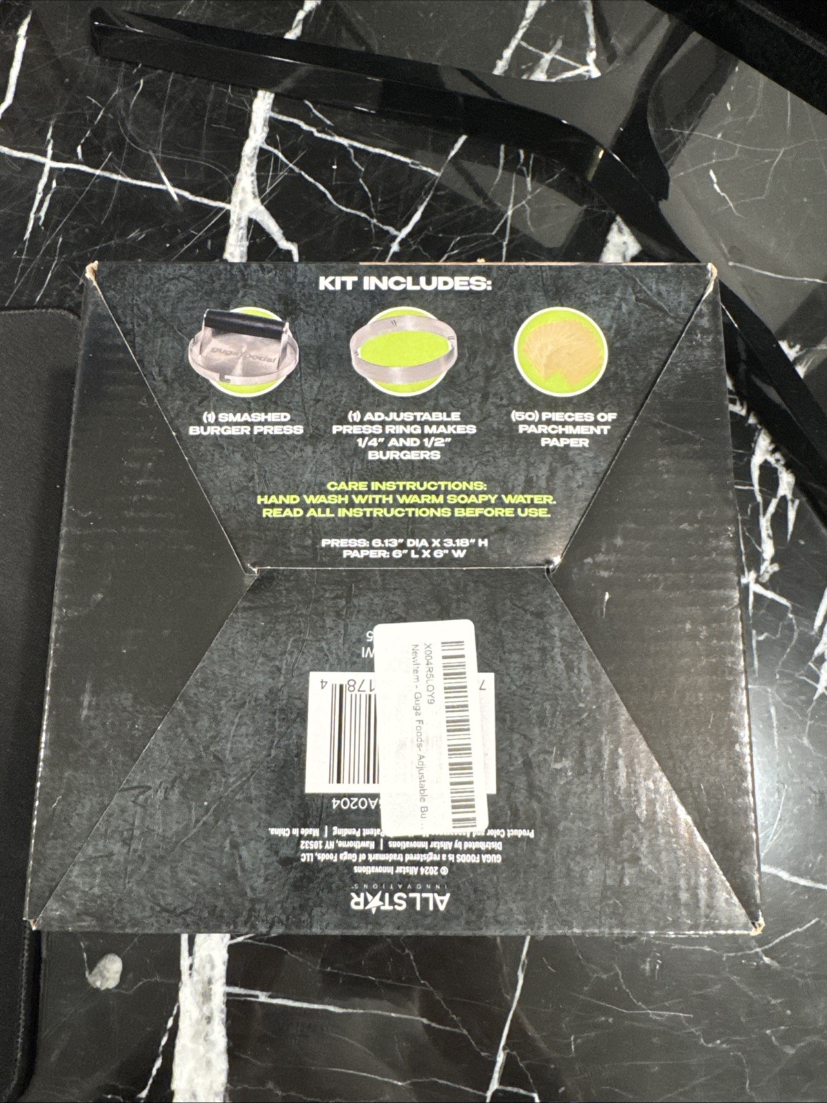 Guga Foods Adjustable Burger Press Kit – Stainless Steel, Smash Burger Press New gallery