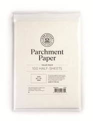 King Arthur Flour Precut Baking Parchment Paper, 100 Count (Pack of 1), White
