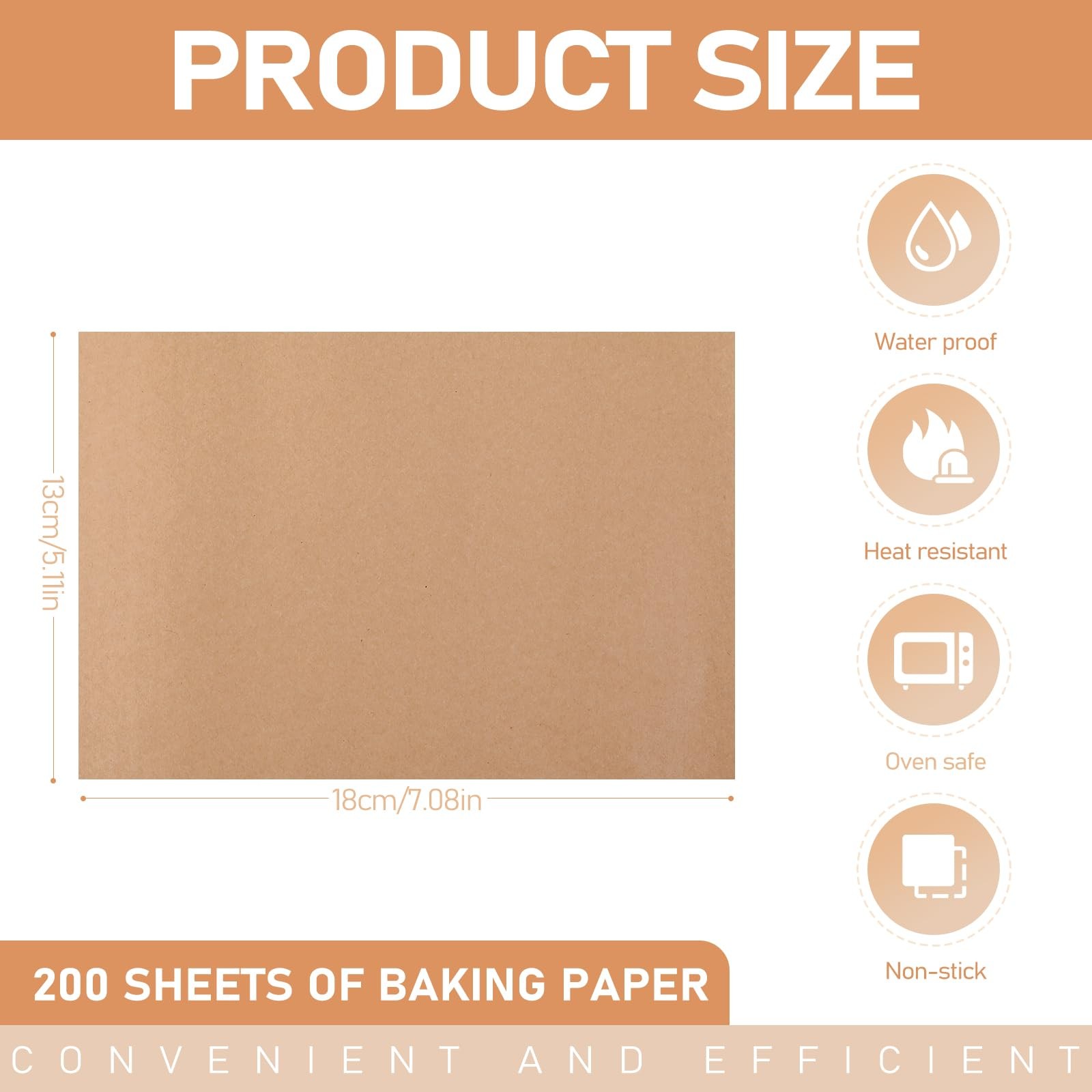 200 Pcs Large Parchment Paper Sheets for Baking, 13 x 18 13 x 18 Inch, Browm gallery