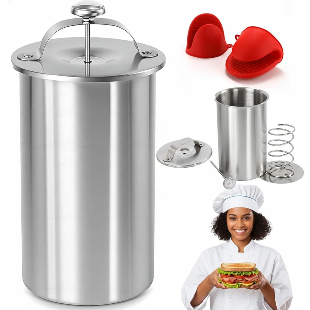 Ham Press,Deli Meat Press Stainless Steel,Lunch Meat Press Mold for Deli Meat...