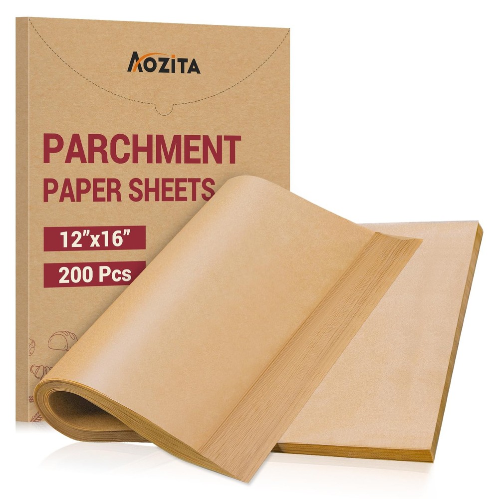 200Pcs 12x16 Inch Unbleached Parchment Paper Sheets for 12 x 16,