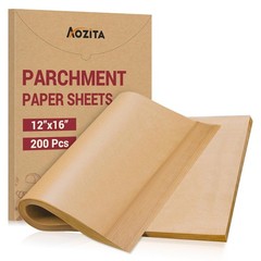 200Pcs 12×16 Inch Unbleached Parchment Paper Sheets for 12 x 16,
