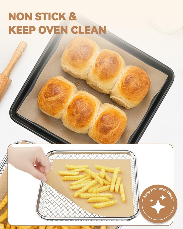 125PCs Air Fryer For Gourmia 14QT, Unbleached Parchment Paper gallery