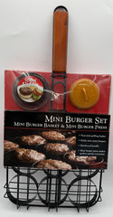 Charcoal Companion Mini Burger Basket & Mini Burger Press Set