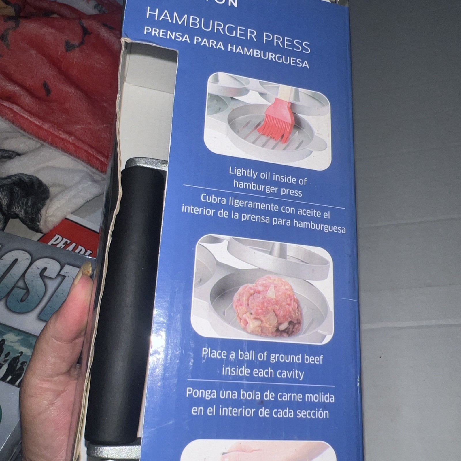 Aldi Crofton Hamburger Press Heavy Duty Cast Aluminium Frame NIB Non-stick Coat gallery