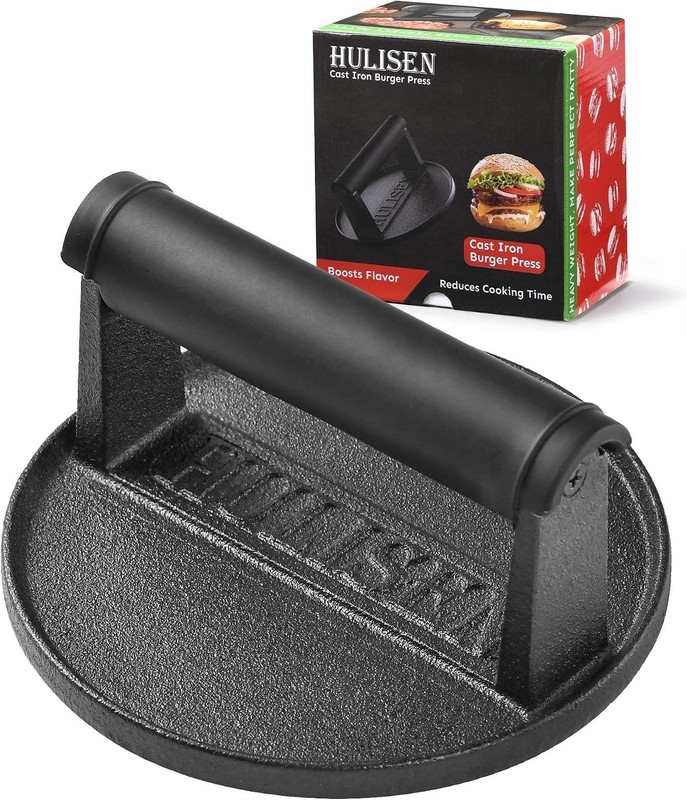 Cast Iron Burger Press 6 Inch Heavy Duty Grill Smasher for Patties Bacon gallery