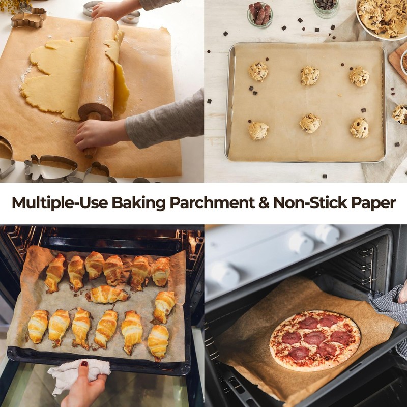 Unbleached Parchment Paper for Baking, 200Pcs,9x13 In, Precut 9*13in, Yellow gallery