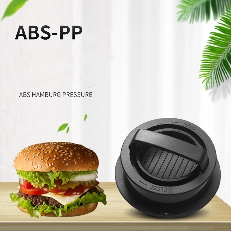 Non-Stick Hamburger Press Patty Maker Mold BBQ Burger Tool Black gallery