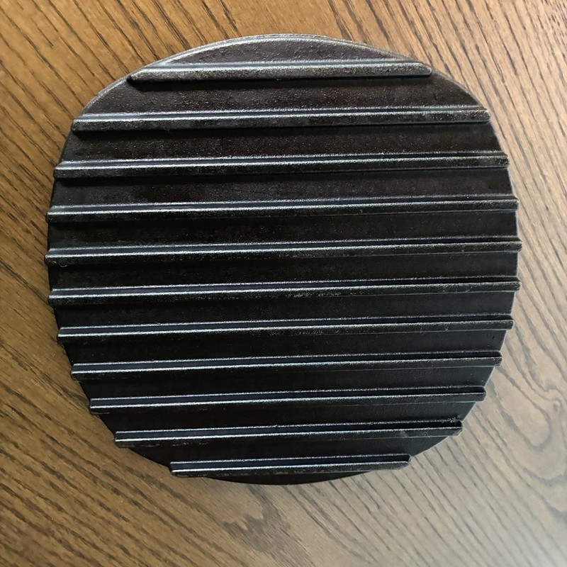 Pampered Chef Cast Iron Grill Griddle Burger Press Round 8" 8.5" Item# 2875 gallery
