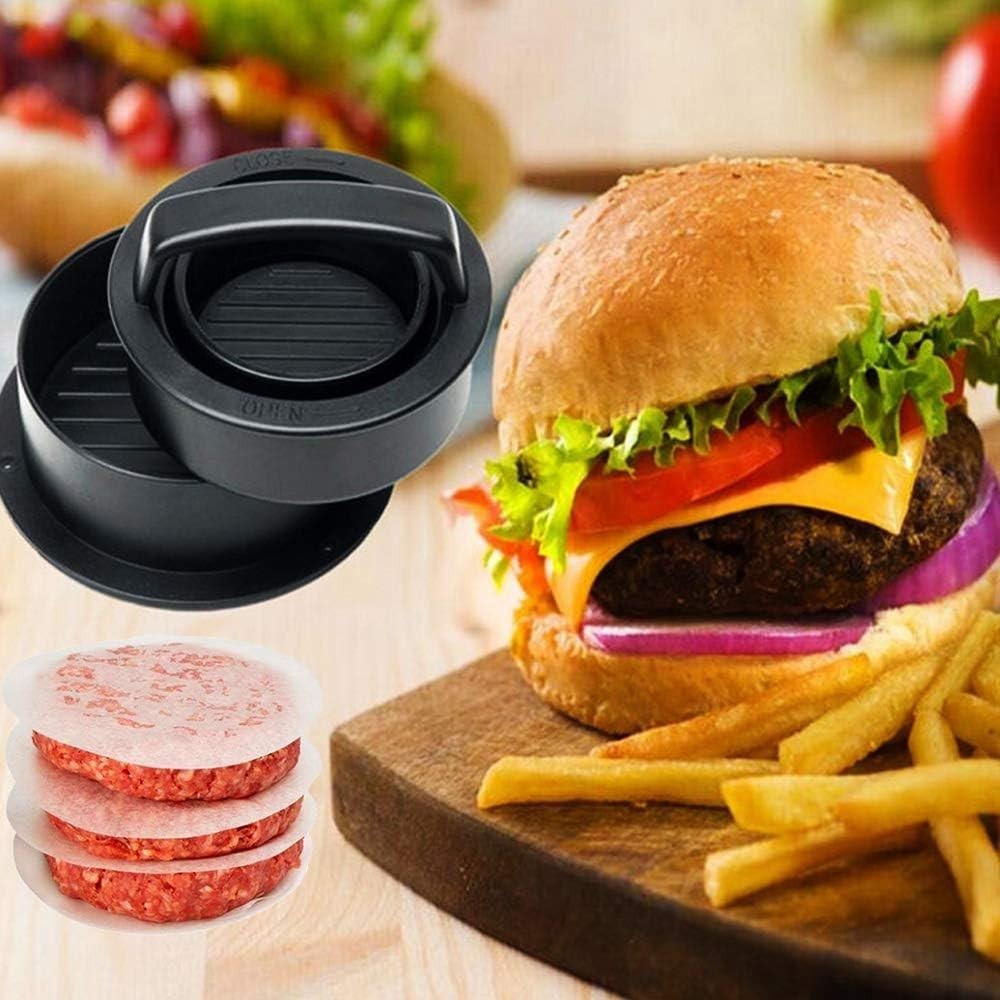 3 in 1 Stuffed Burger Press Hamburger Mould ABS Plastic Beef BBQ Patty Maker gallery
