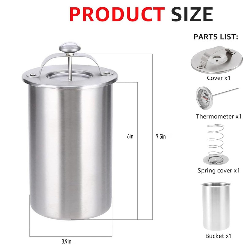 Stainless Steel Ham Maker Meat Press with Thermometer,Homemade Lunch Meat Mak... gallery