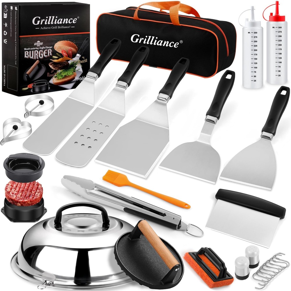 Grilliance 27pcs Griddle Accessories Kit for Blackstone, Professional Hibachi...