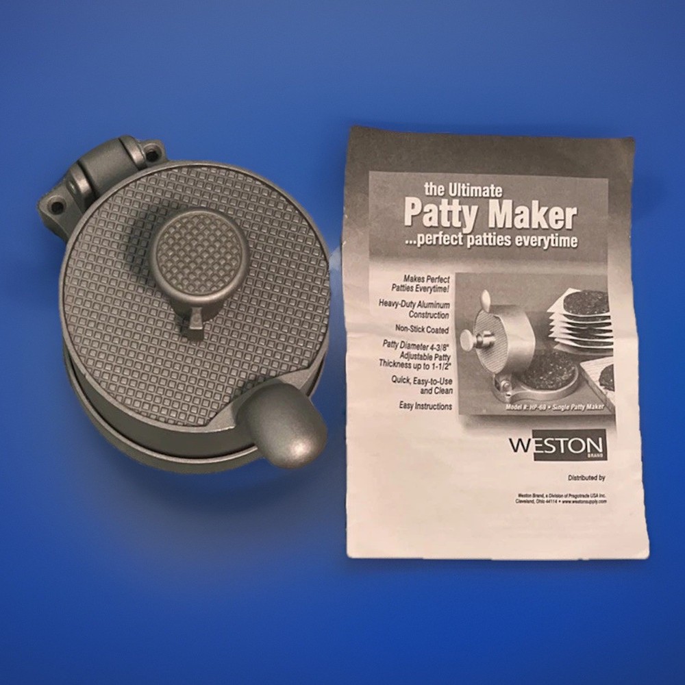 Weston Ultimate Patty Maker Diameter 4-3/8” Adjusts Thickness Up To 1.5” #HP-69