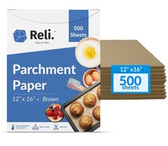 Reli. 500 Pcs Parchment Paper Sheets, Bulk | 12×16 in. | Brown 12×16,