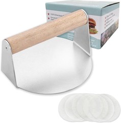 Stainless Steel Smash Burger Press Kit Hamburger Bacon Steak and Meat Smasher