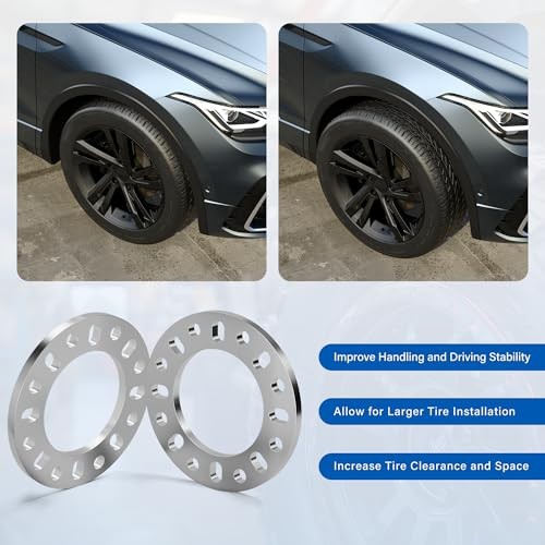 4PCS 8 Lug Wheel Spacers 1/2 Inch (12mm) Thick, 8x6.5 8x165.1 Pack of 4, 12mm gallery