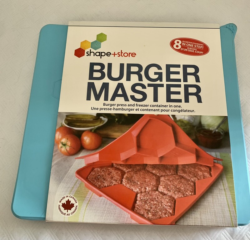 8 IN 1 Shape + Store Burger Master - Burger Press & Freezer Container -Brand New gallery