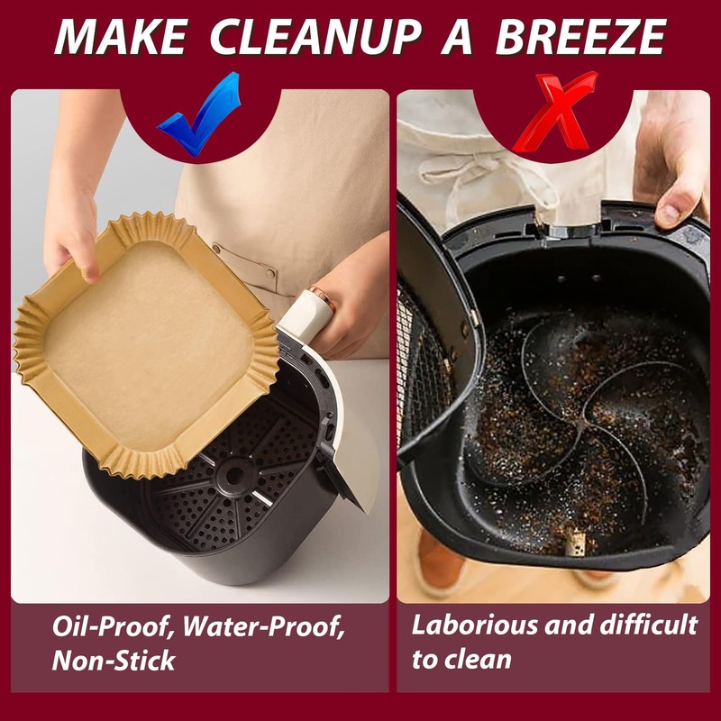 Air Fryer Liners for CHEFMAN 2 Qt Mini Fryer, 5.5 Inch, Natural gallery