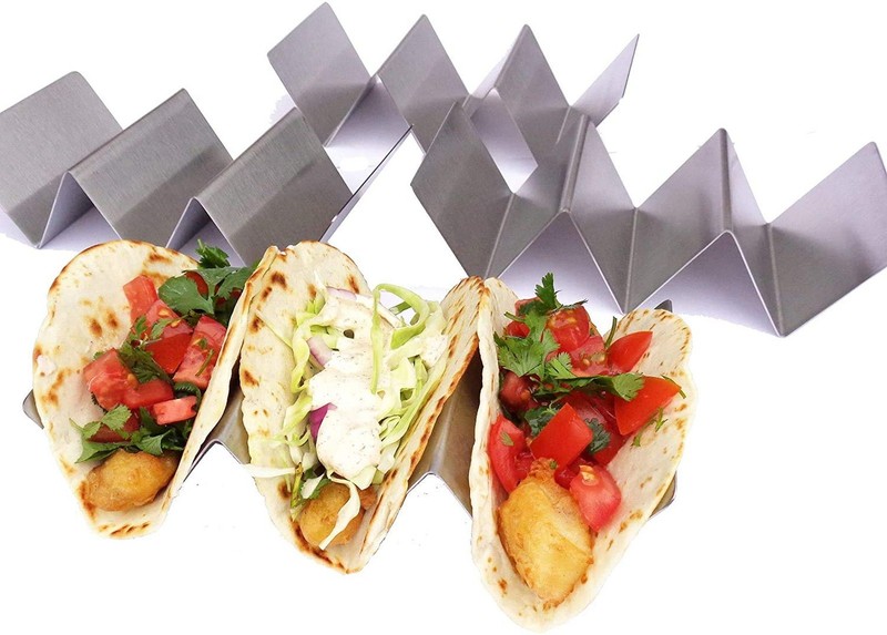 Metal Taco Holder - Stainless Steel Taco Trays- Dishwasher, Oven, and Grill S... gallery
