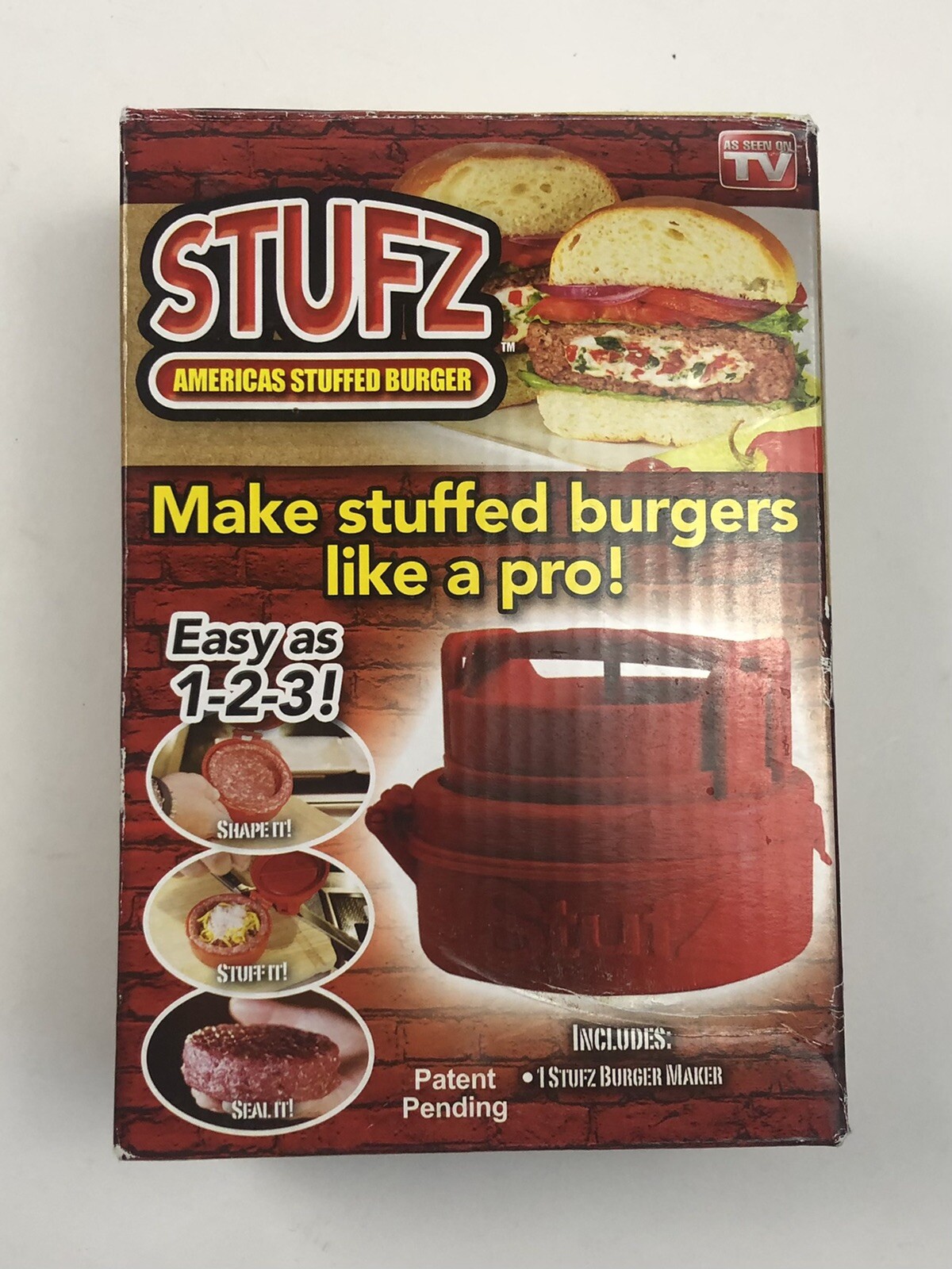 Stufz Stuffed Burger Press - Hamburger Patty Maker - As Seen On TV Open Box New gallery