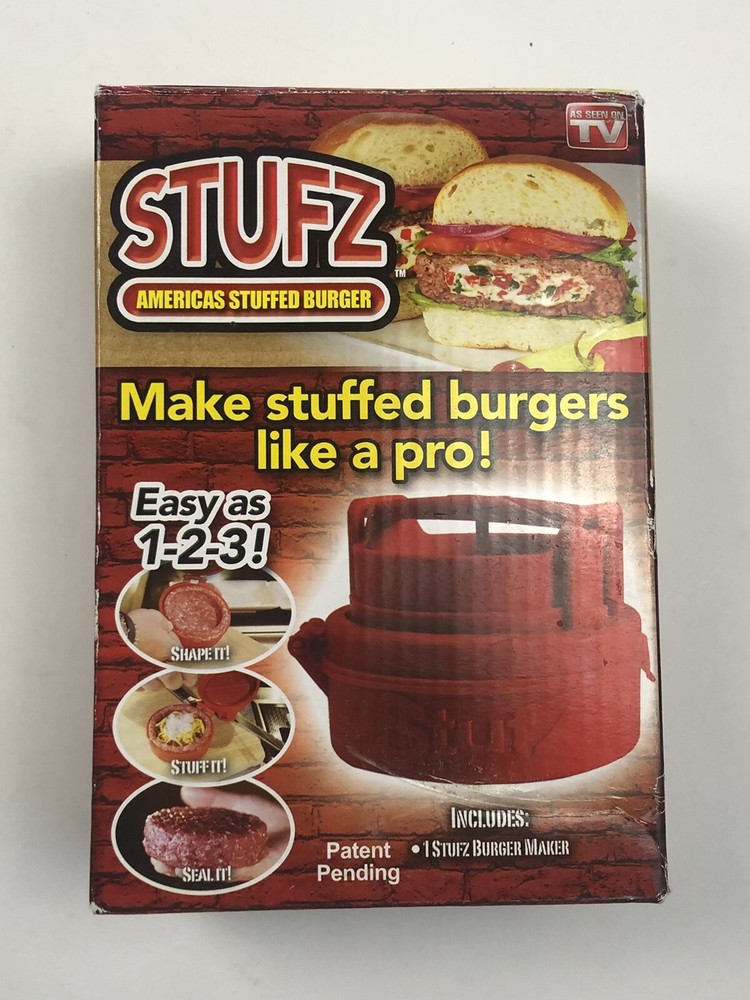 Stufz Stuffed Burger Press - Hamburger Patty Maker - As Seen On TV Open Box New