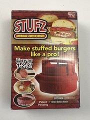 Stufz Stuffed Burger Press – Hamburger Patty Maker – As Seen On TV Open Box New