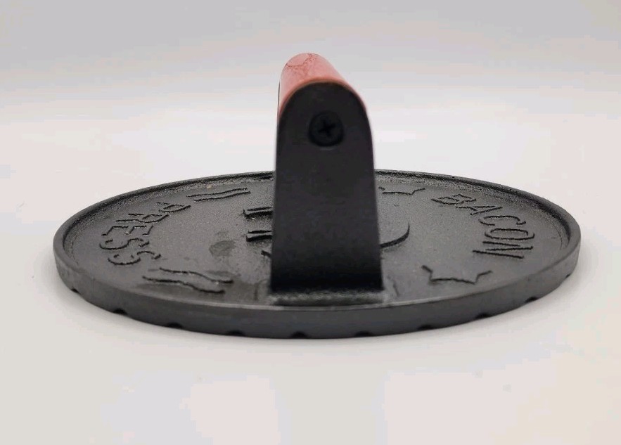 Bacon And Burger Meat Press Cast 7" Diameter Iron Gril Press gallery